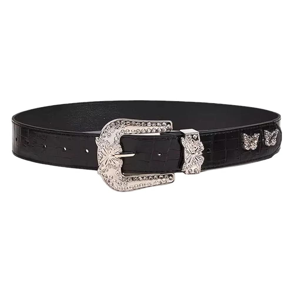 Butterfly Rhinestone Y2K Belt — view 2 Butterfly Rhinestone Y2K Belt — view 2