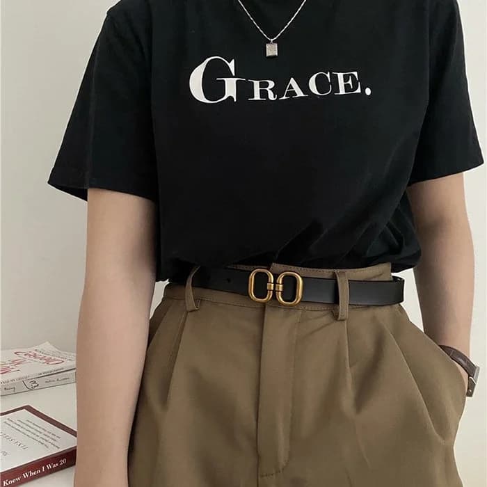 Old Money Aesthetic Thin Belt — view 2 Old Money Aesthetic Thin Belt — view 2