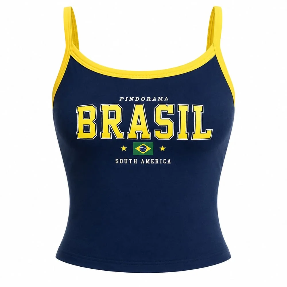 Navy Blue Brazil Top — view 1 Navy Blue Brazil Top — view 1