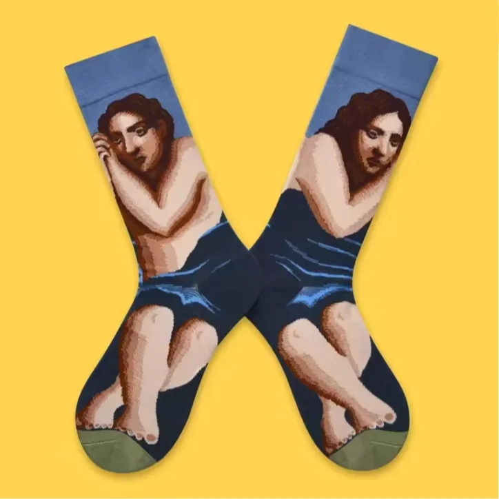 Classical Art Portrait Socks — view 2 Classical Art Portrait Socks — view 2