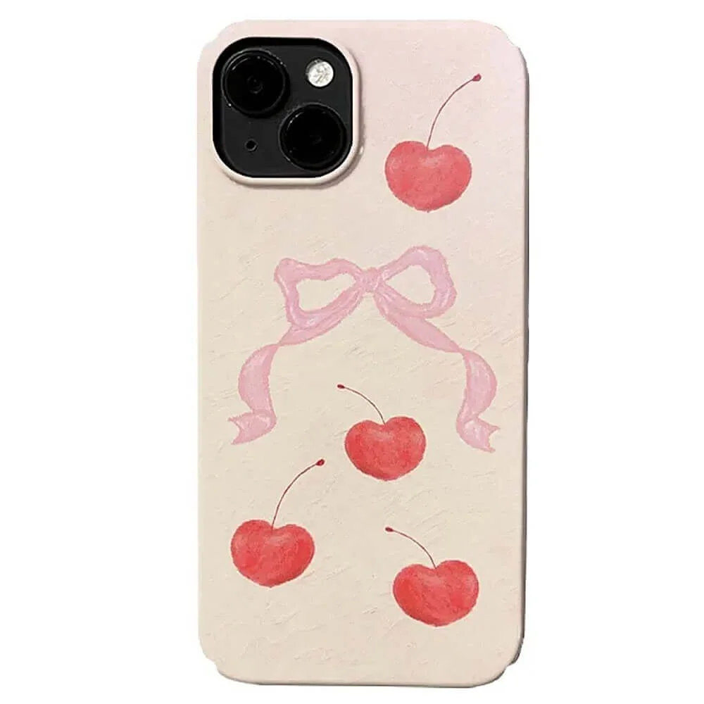 Bow & Cherry iPhone Case — view 1 Bow & Cherry iPhone Case — view 1