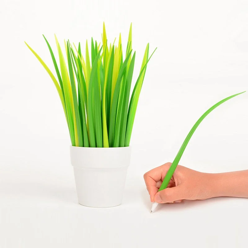 5 Pcs Tiny Green Grass Gel Pen — view 1 5 Pcs Tiny Green Grass Gel Pen — view 1