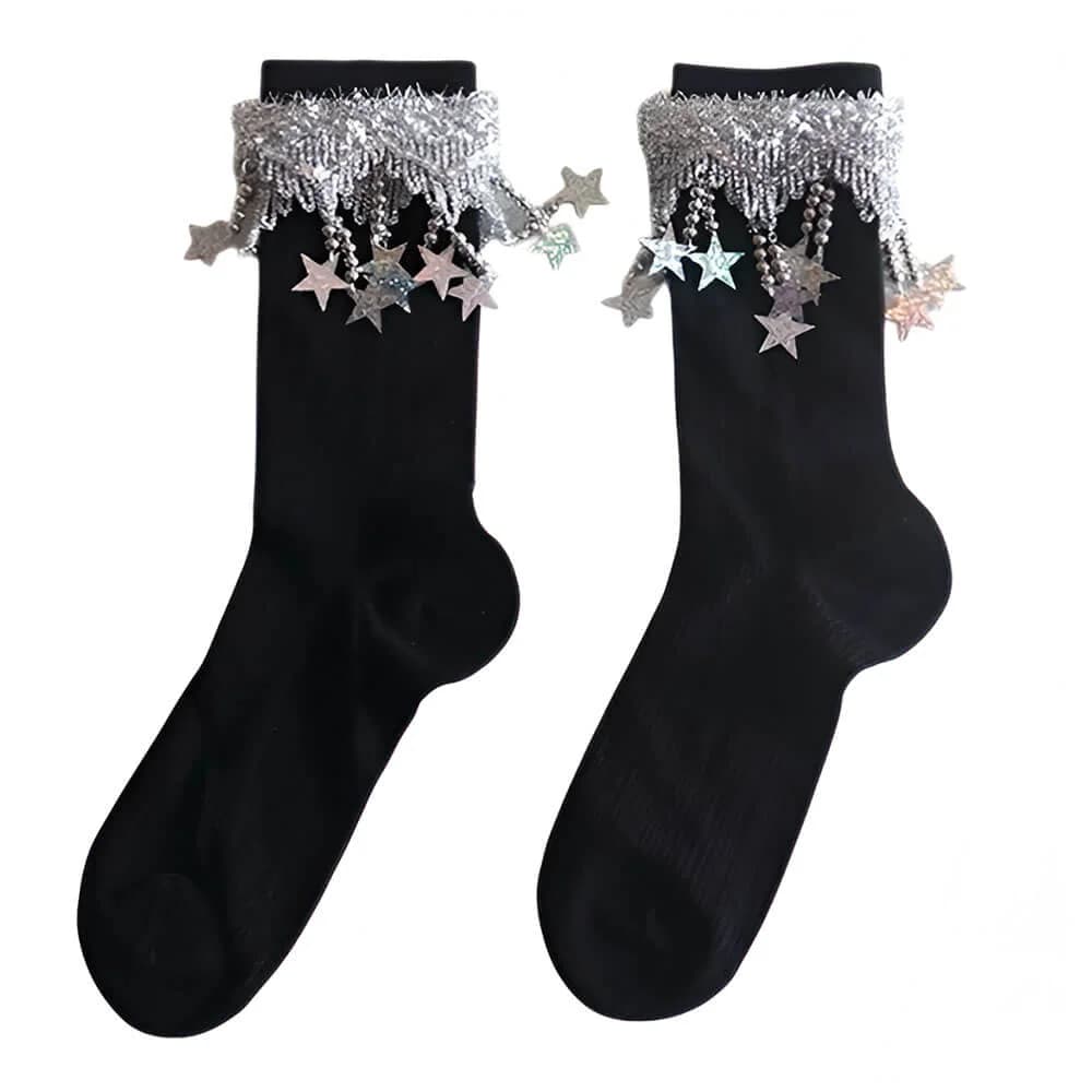 Sparkle Star Charm Socks — view 1 Sparkle Star Charm Socks — view 1