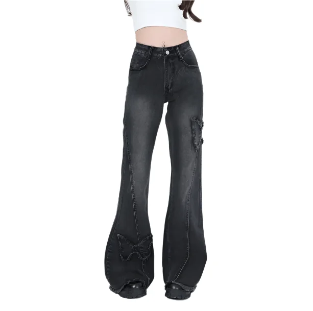 Y2K Butterfly Jeans — view 2 Y2K Butterfly Jeans — view 2