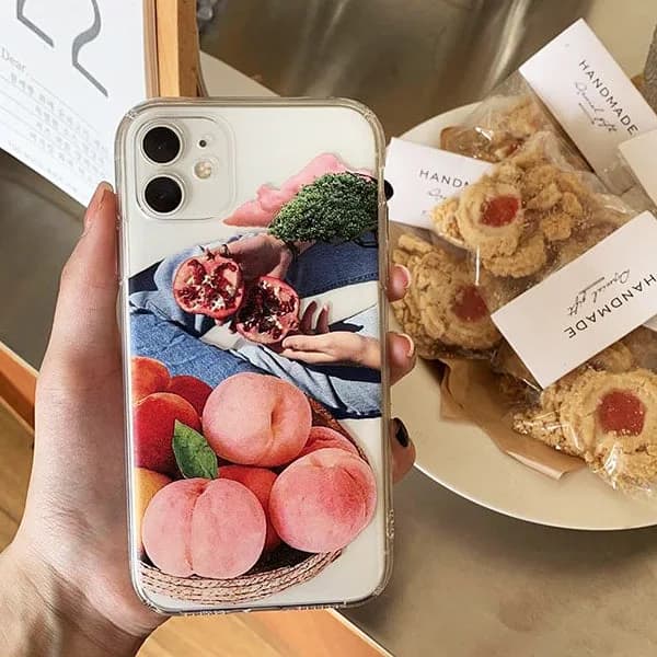 Peach & Pomegranate iPhone Case — view 2 Peach & Pomegranate iPhone Case — view 2