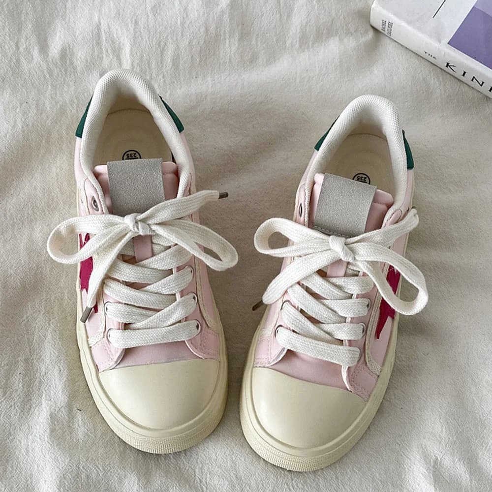 Pink & Red Star Sneakers — view 3 Pink & Red Star Sneakers — view 3