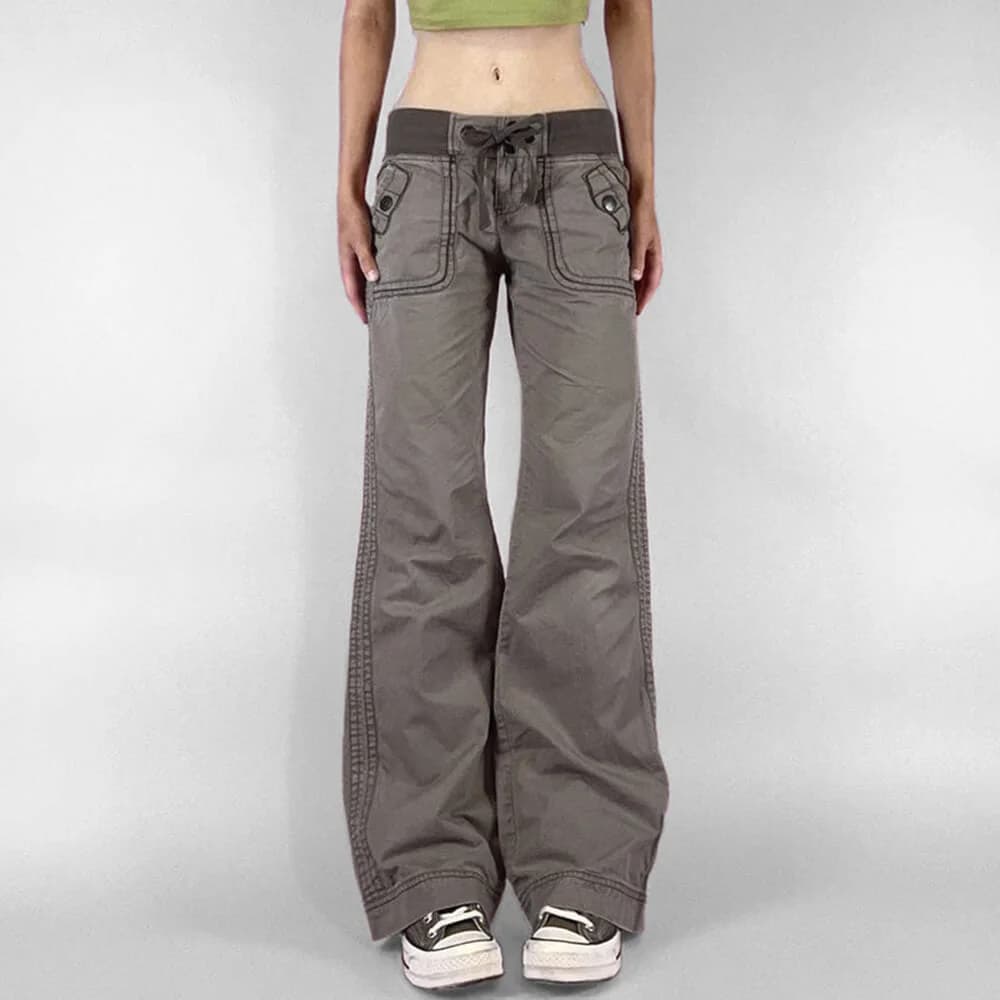 Downtown Girl Drawstring Denim Pants — view 2 Downtown Girl Drawstring Denim Pants — view 2