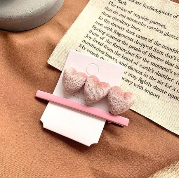 Velvet Heart Hair Pins — view 2 Velvet Heart Hair Pins — view 2