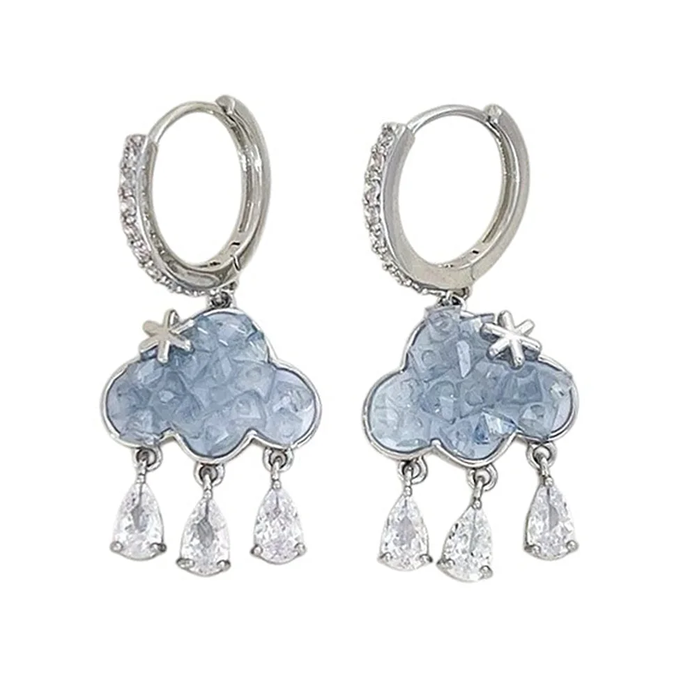 Cloud Crystal Drop Earrings — view 2 Cloud Crystal Drop Earrings — view 2