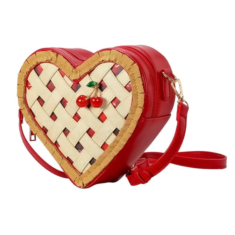 Heart Shaped Woven Handbag — view 2 Heart Shaped Woven Handbag — view 2
