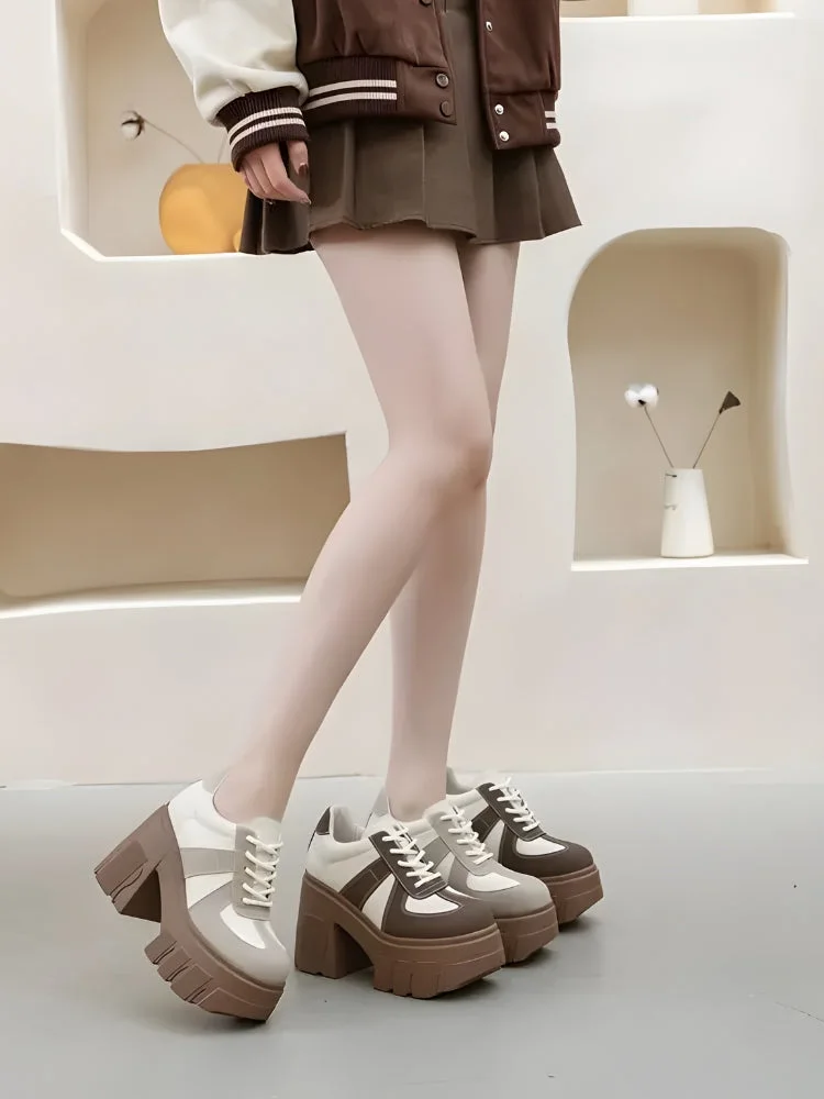 Color Block Platform Oxford Heels — view 1 Color Block Platform Oxford Heels — view 1