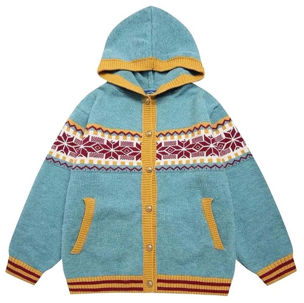 Lemon Chalet Pattern Cardigan — view 2 Lemon Chalet Pattern Cardigan — view 2