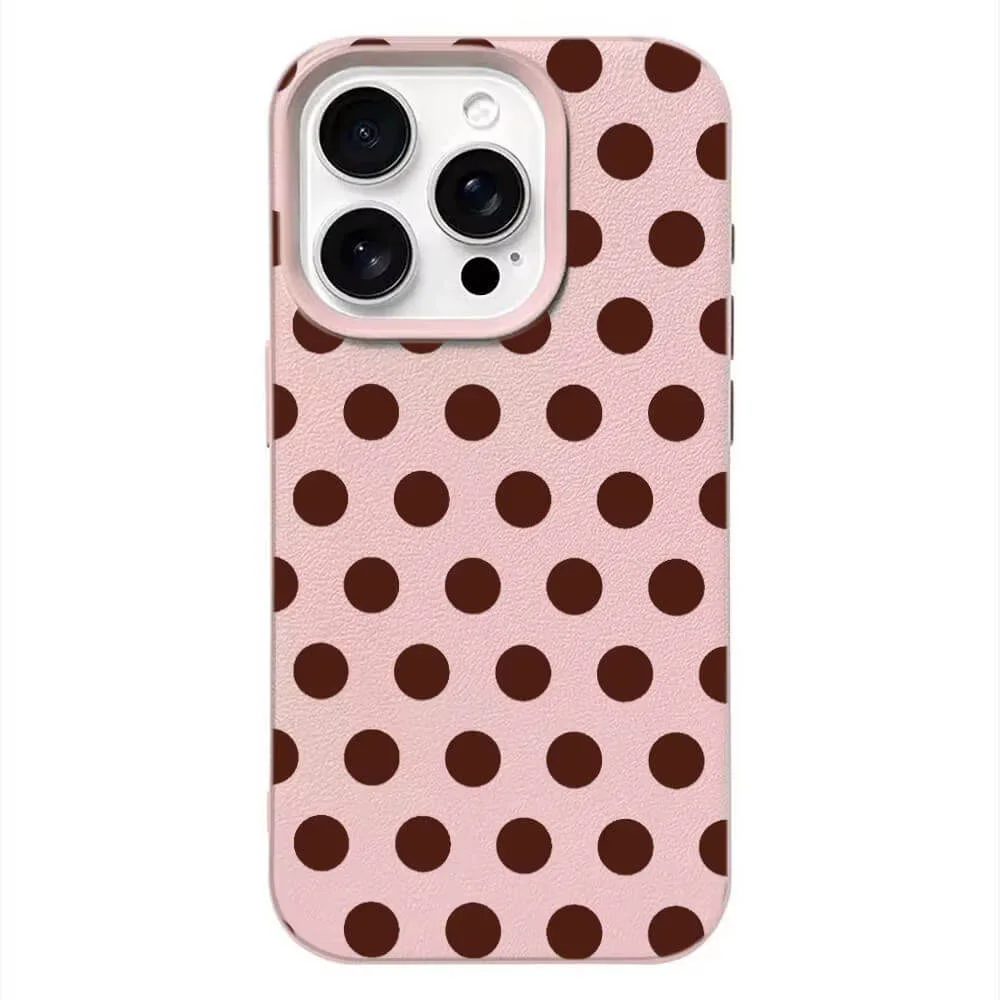 Preppy Polka Dot Textured iPhone Case — view 2 Preppy Polka Dot Textured iPhone Case — view 2