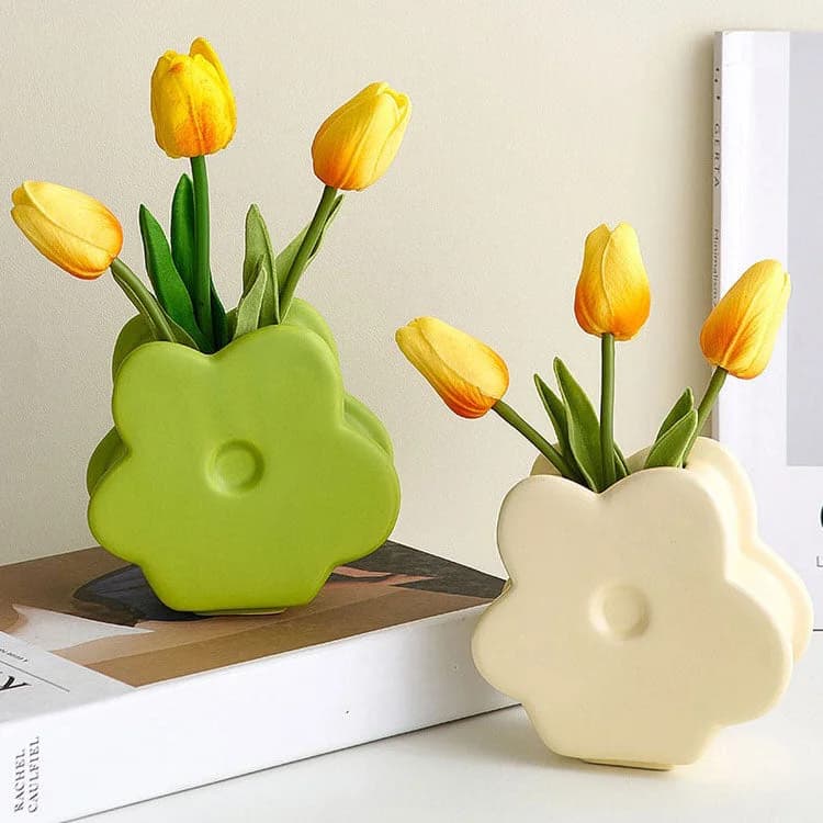 Danish Pastel Flower Shaped Vase — view 2 Danish Pastel Flower Shaped Vase — view 2