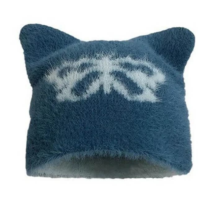 Butterfly Print Cat Ears Hat — view 2 Butterfly Print Cat Ears Hat — view 2