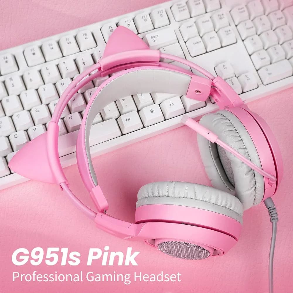 Kawaii Gaming Cat Ear Mic 3.5mm Headphones — view 2 Kawaii Gaming Cat Ear Mic 3.5mm Headphones — view 2