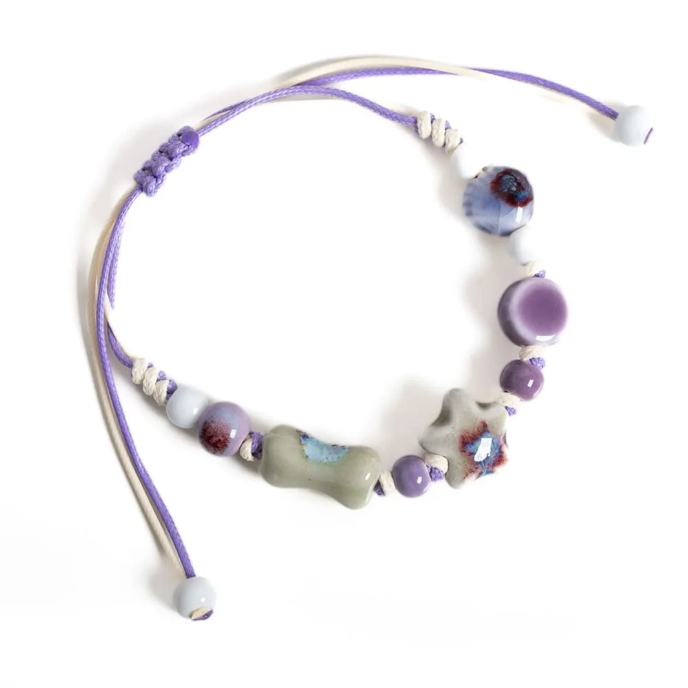 Lavender Star Beaded Bracelet — view 2 Lavender Star Beaded Bracelet — view 2