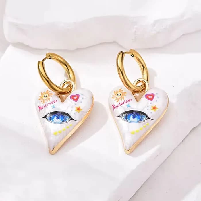 All-Seeing Heart Earrings — view 2 All-Seeing Heart Earrings — view 2