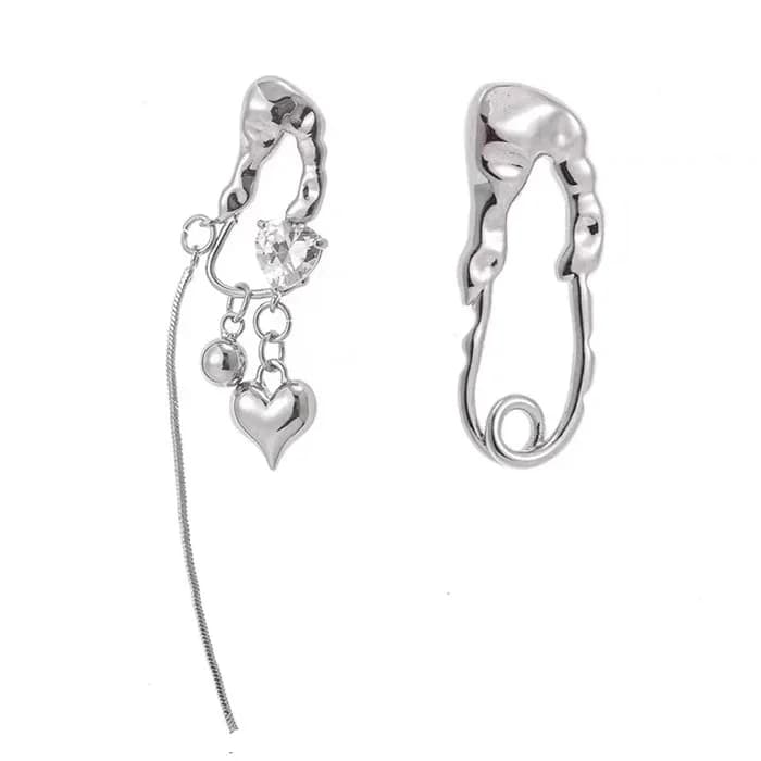 Heart Irregular Earrings — view 1 Heart Irregular Earrings — view 1