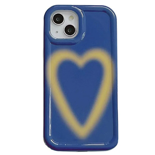Gradient Heart Blue iPhone Case — view 1 Gradient Heart Blue iPhone Case — view 1