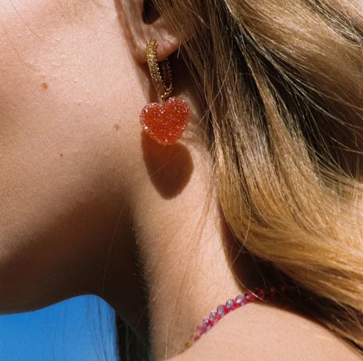Candy Heart Earrings — view 2 Candy Heart Earrings — view 2