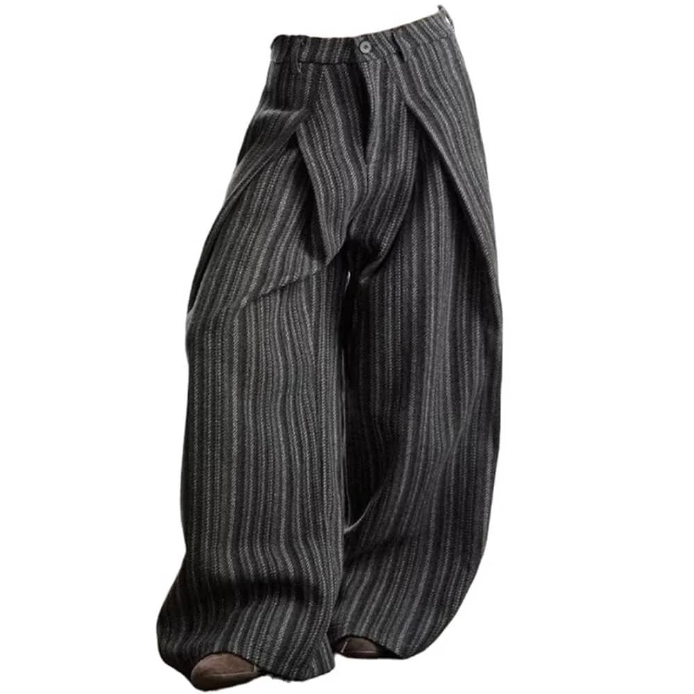 Dark Academia Striped Trousers — view 1 Dark Academia Striped Trousers — view 1