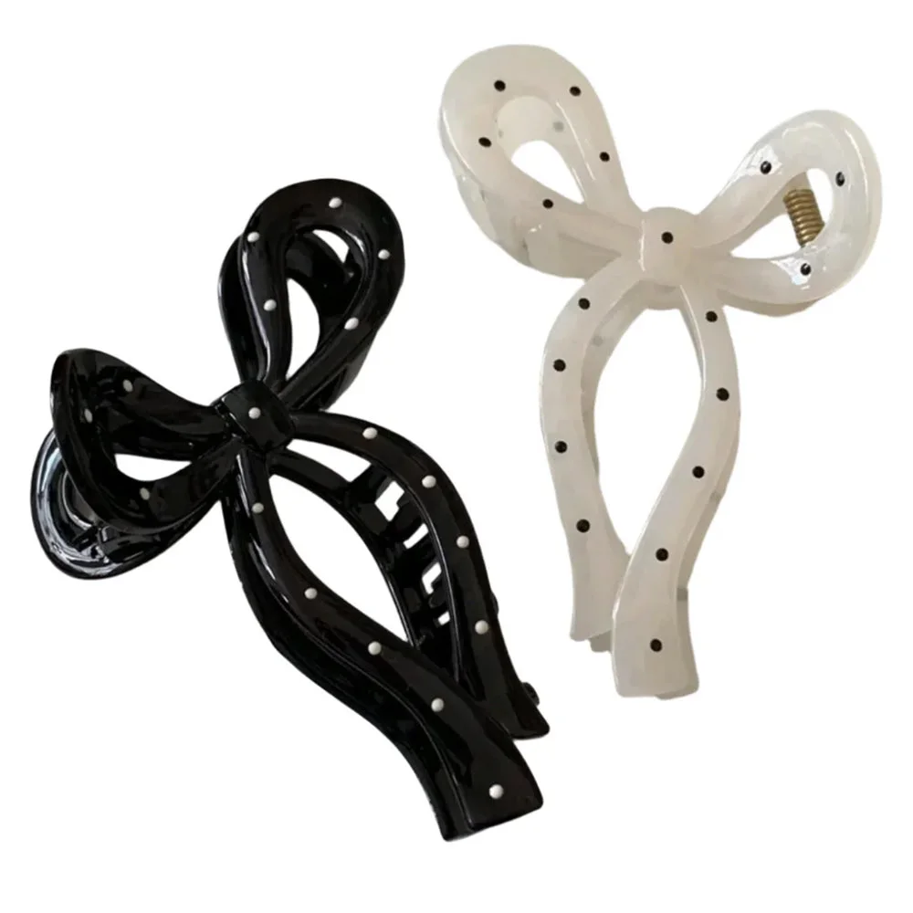 Bow Polka Dot Hair Claw — view 2 Bow Polka Dot Hair Claw — view 2