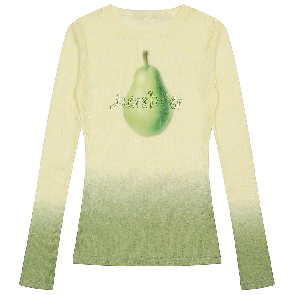 Pear Gradient Knit Top — view 1 Pear Gradient Knit Top — view 1