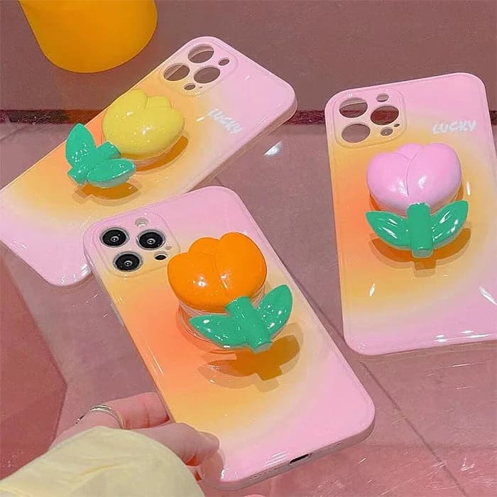 Gradient Tulip iPhone Case — view 2 Gradient Tulip iPhone Case — view 2