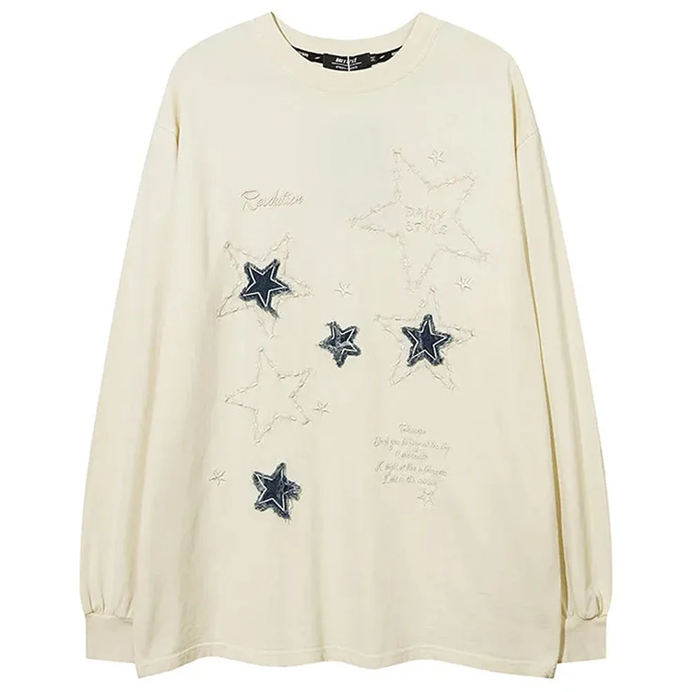 Preppy Star Patch Sweatshirt — view 2 Preppy Star Patch Sweatshirt — view 2