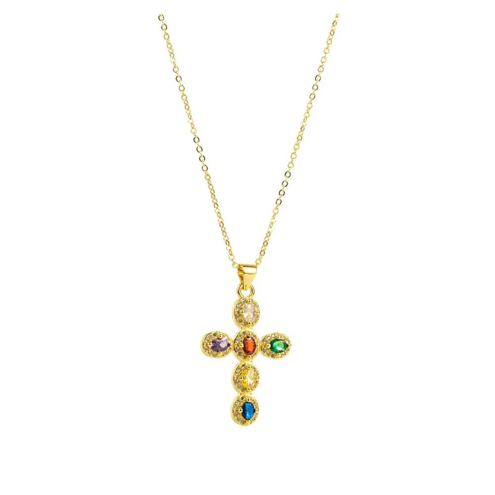 Mafia Mama Cross Charm Necklace — view 1 Mafia Mama Cross Charm Necklace — view 1