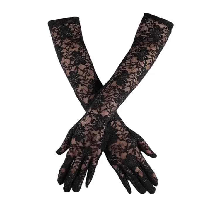 Diva Lace Long Gloves — view 2 Diva Lace Long Gloves — view 2