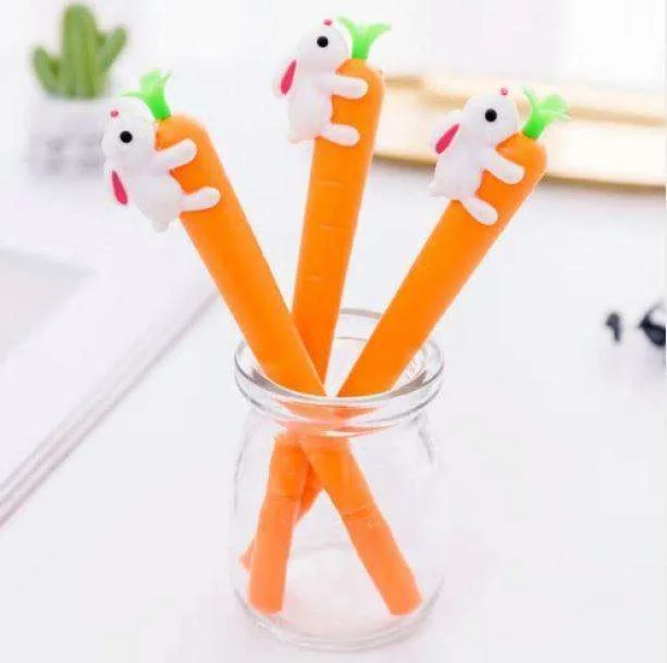 Set of 3 Carrot Pens — view 1 Set of 3 Carrot Pens — view 1