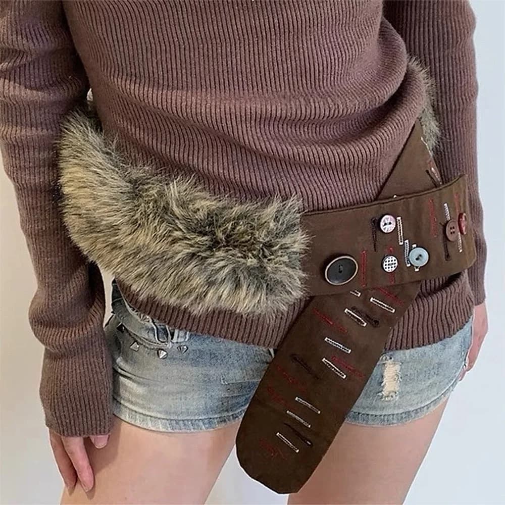 Wild West Fur Statement Belt — view 2 Wild West Fur Statement Belt — view 2