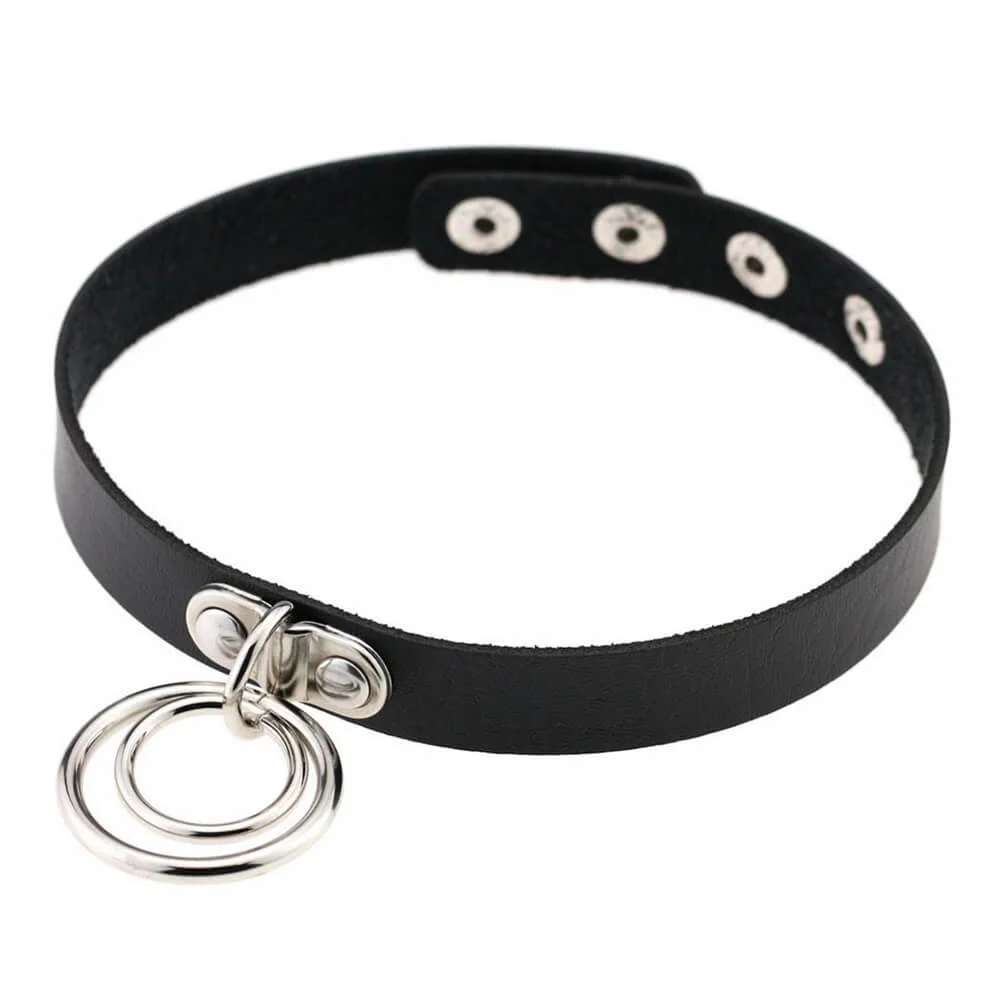 Rule Breakers Leather Choker Necklace — view 2 Rule Breakers Leather Choker Necklace — view 2