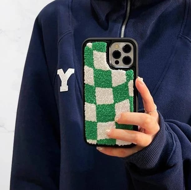 Plushy Checkered IPhone Case — view 2 Plushy Checkered IPhone Case — view 2