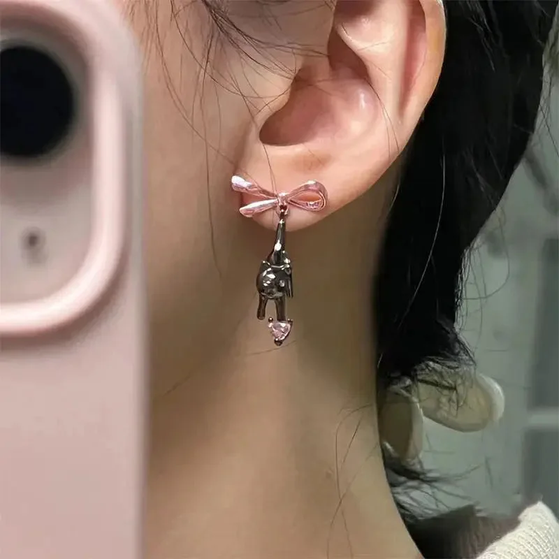 Dangling Kitten Earrings — view 1 Dangling Kitten Earrings — view 1