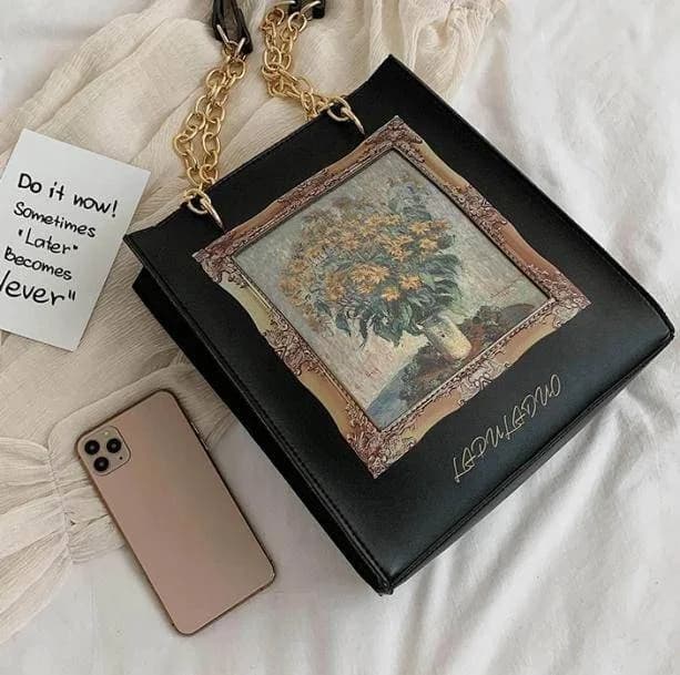 Oil Painting Handbag — view 2 Oil Painting Handbag — view 2