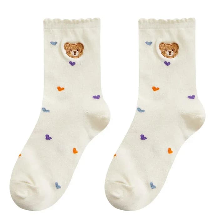 Cutie Embroidered Socks — view 2 Cutie Embroidered Socks — view 2