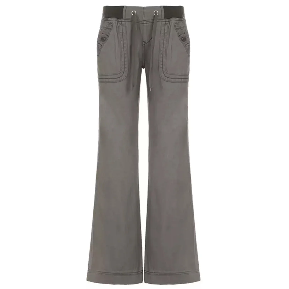 Downtown Girl Drawstring Denim Pants — view 1 Downtown Girl Drawstring Denim Pants — view 1