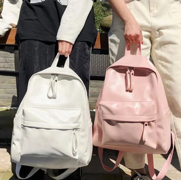 Vegan Leather 90s Style Backpack — view 1 Vegan Leather 90s Style Backpack — view 1
