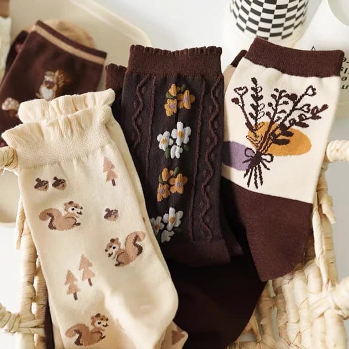 Squirrel Socks — view 2 Squirrel Socks — view 2