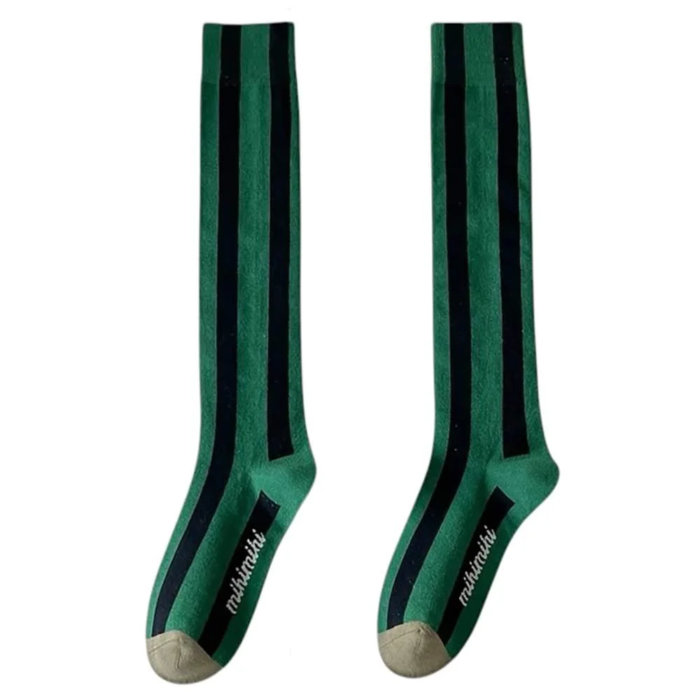 Meet Me On Campus Striped Knee Socks — view 2 Meet Me On Campus Striped Knee Socks — view 2