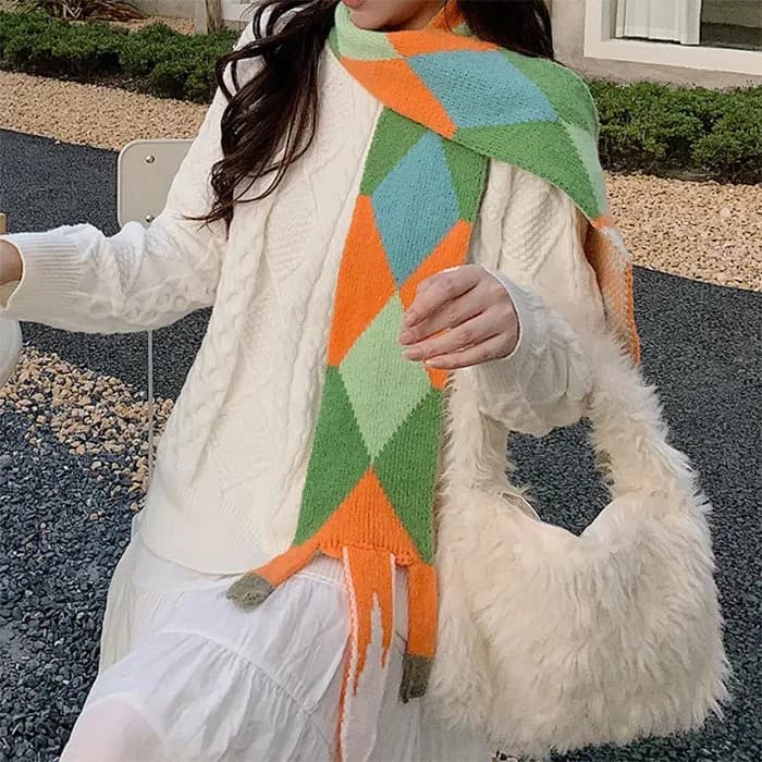 Fox Knitted Scarf — view 2 Fox Knitted Scarf — view 2