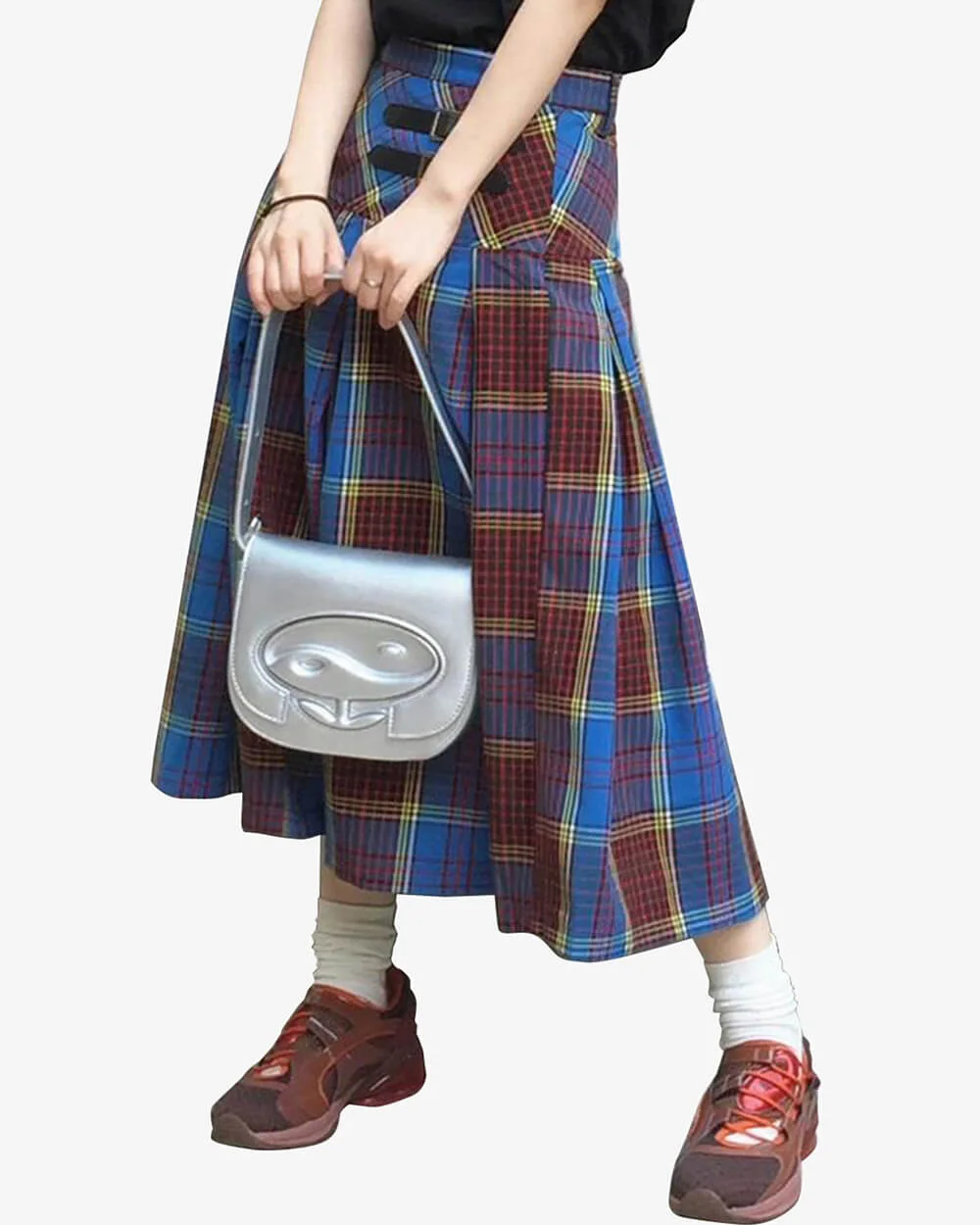 School Riot Plaid Pleated Skirt — view 3 School Riot Plaid Pleated Skirt — view 3