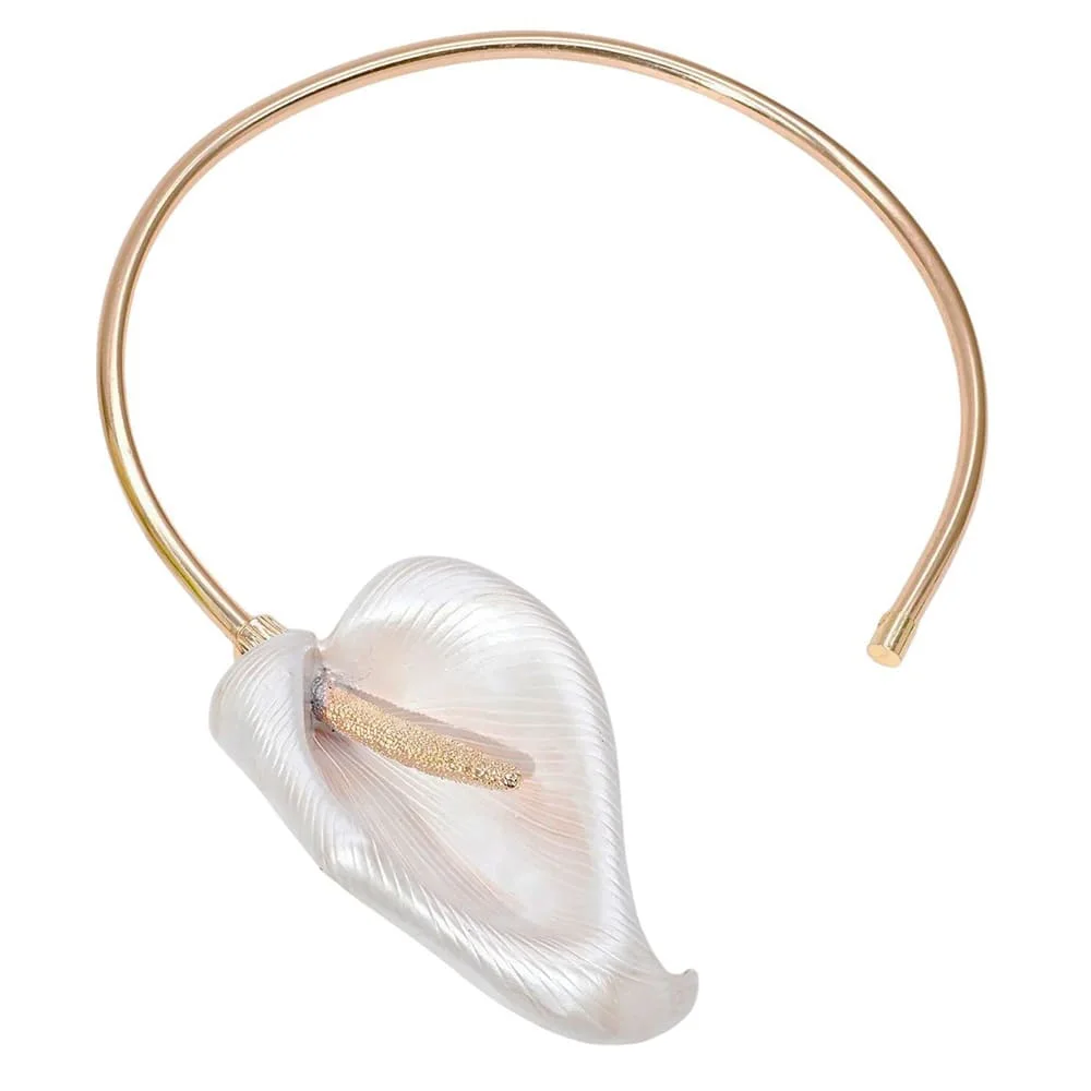 Lily Flower Choker Necklace — view 1 Lily Flower Choker Necklace — view 1
