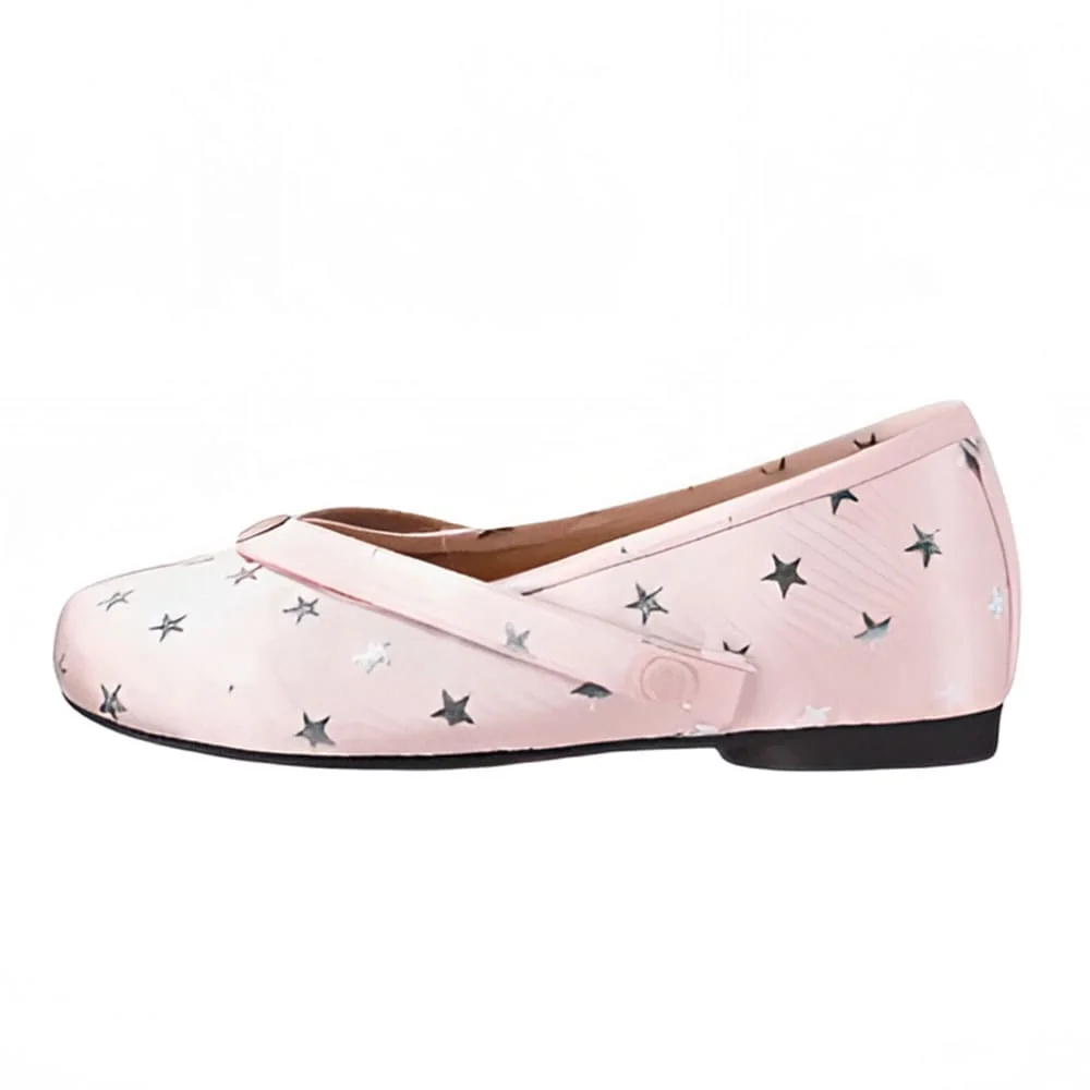 Silver Star Pink Tabi Ballet Flats — view 2 Silver Star Pink Tabi Ballet Flats — view 2