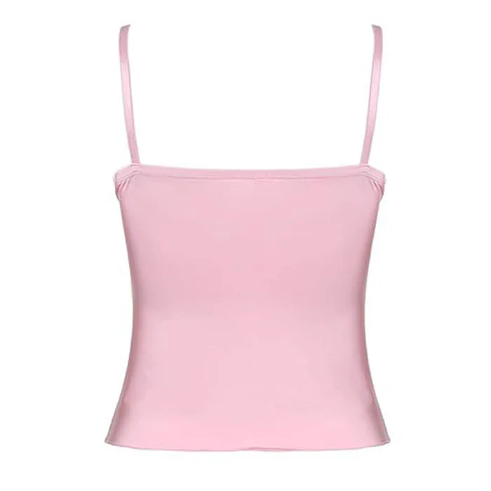 Coquette Girl Pink Bow Lace Top — view 2 Coquette Girl Pink Bow Lace Top — view 2