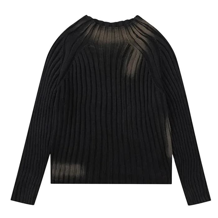 Grunge Washed Knit Sweater — view 2 Grunge Washed Knit Sweater — view 2