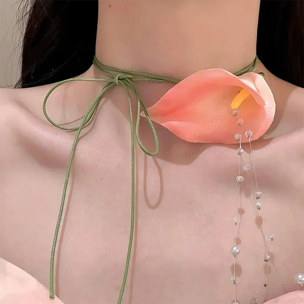 Calla Lily Aesthetic Choker — view 2 Calla Lily Aesthetic Choker — view 2